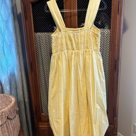 SOLD - Staud Ida Midi Dress XL Yellow - Picture 7 of 7